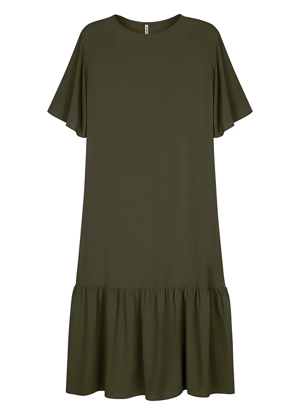 Marialícia - Vestido Feminino com Decote Canoa Verde 2