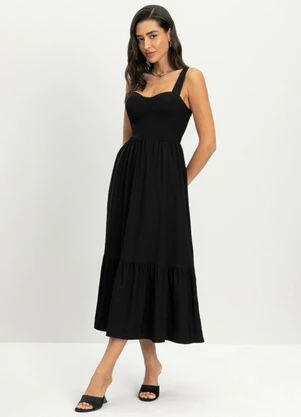 Essendi - Vestido Feminino em Alfaiataria Preto - ESSENDI