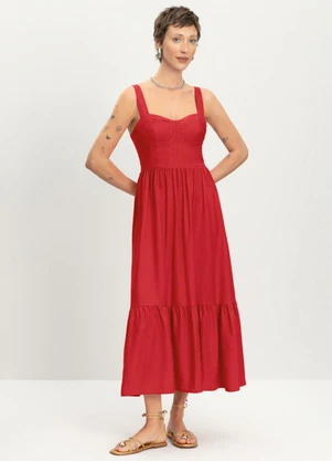 Essendi - Vestido Feminino em Alfaiataria Vermelho - ESSENDI