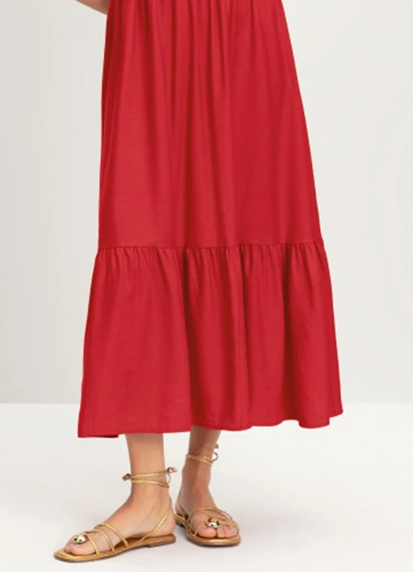 Essendi - Vestido Feminino em Alfaiataria Vermelho 4