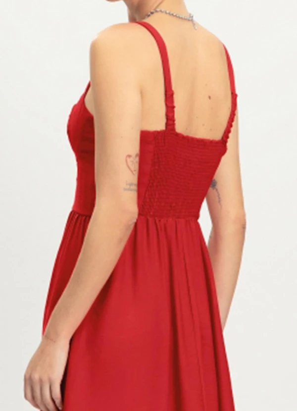 Essendi - Vestido Feminino em Alfaiataria Vermelho 5