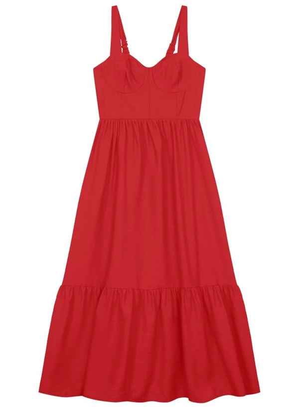 Essendi - Vestido Feminino em Alfaiataria Vermelho 6
