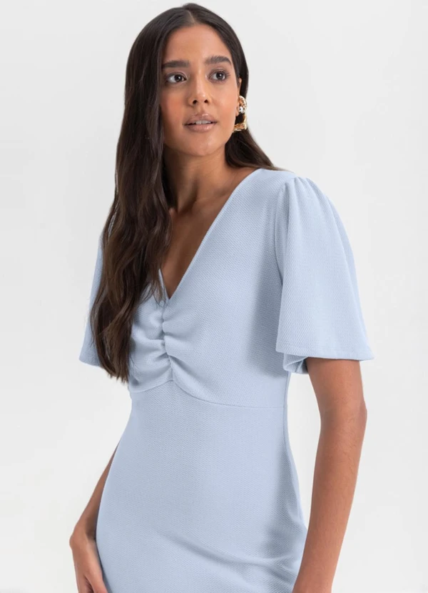 Essendi - Vestido Feminino em Malha Azul
