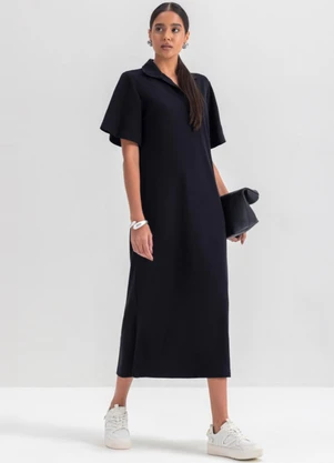 Essendi - Vestido Feminino em Moletinho  Preto - ESSENDI