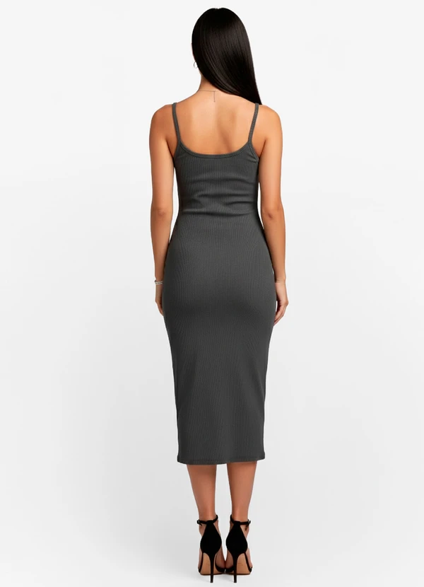 Infinita Cor - Vestido Feminino em Ribana Cinza 2