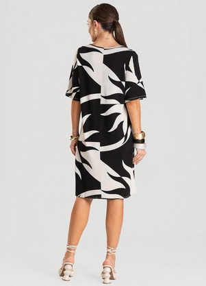 Select - Vestido Feminino Estampado Bege - SELECT