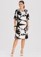 Select - Vestido Feminino Estampado Preto - variação: Bege