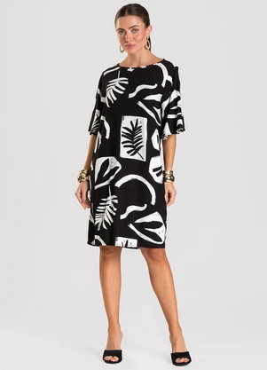 Select - Vestido Feminino Estampado Preto - SELECT