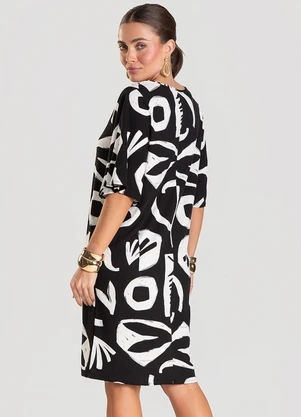 Select - Vestido Feminino Estampado Preto - SELECT