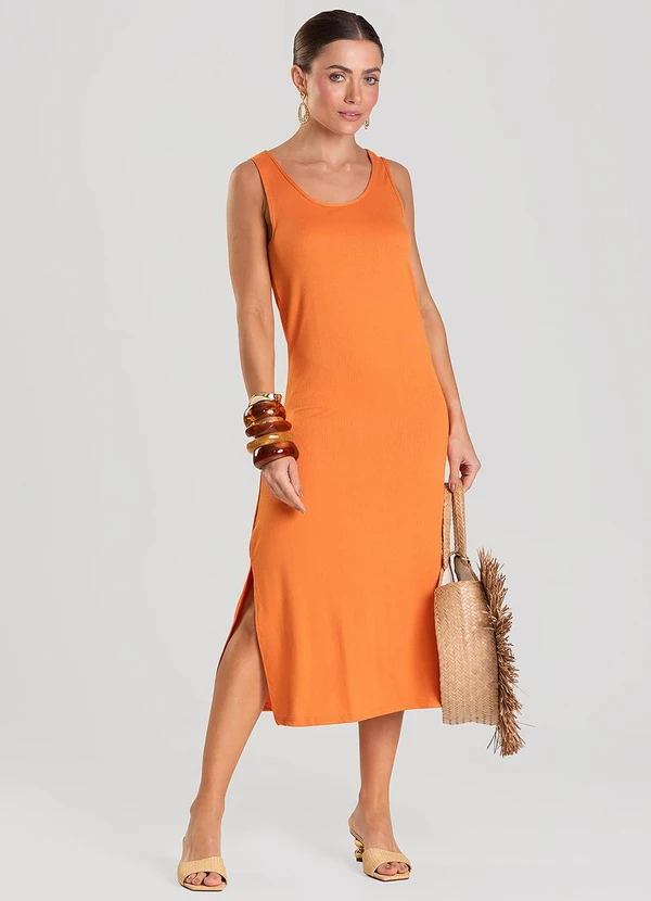 Select - Vestido Feminino Laranja