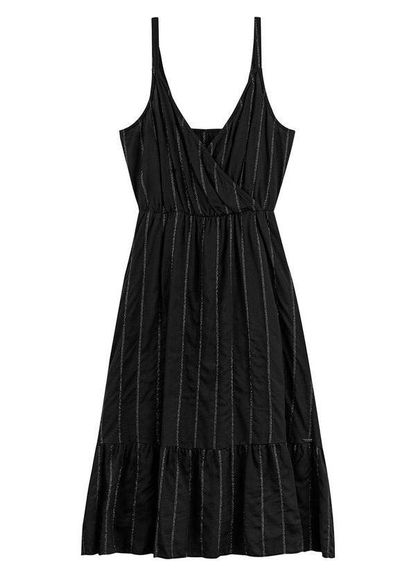 Marialícia - Vestido Feminino Midi com Lurex Amplo Marialícia