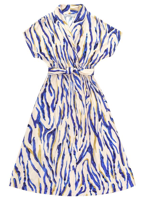 Endless - Vestido Feminino Midi de Viscose Endless Bege