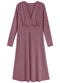 Marialícia - Vestido Feminino Midi Elegante Suede Verde - variação: Roxo