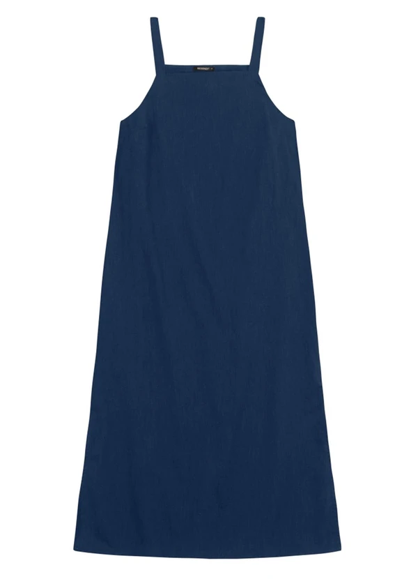 Essendi - Vestido Feminino Midi em Linho Azul 3