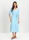 Essendi - Vestido Feminino Midi em Meia Malha Azul - variação: Azul