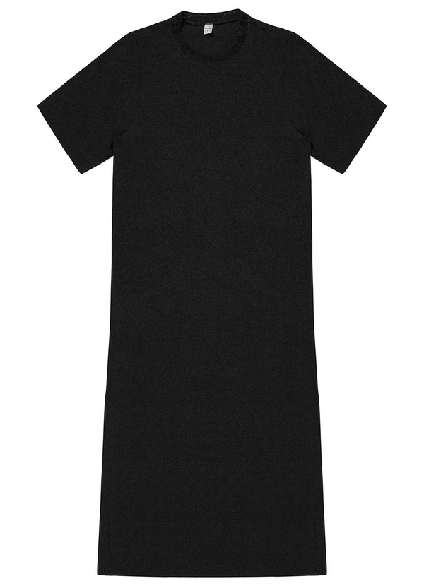 Rovitex - Vestido Feminino Midi em Twill Cey Preto