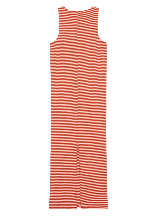 Essendi - Vestido Feminino Midi Fio Tinto Vermelho 6