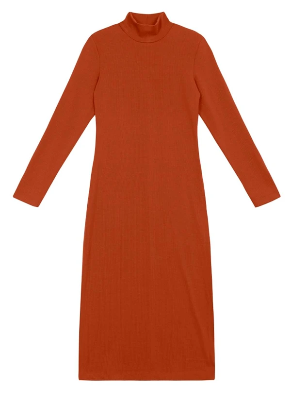 Essendi - Vestido Feminino Midi Marrom 2