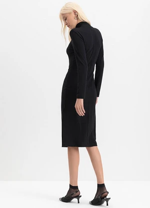 Essendi - Vestido Feminino Midi Preto - ESSENDI