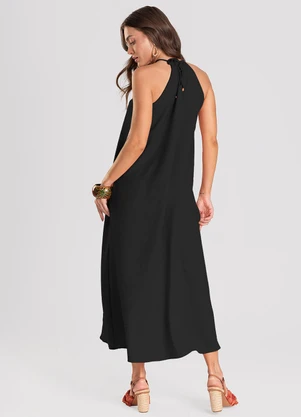 Dianna - Vestido Feminino Midi Preto - DIANNA