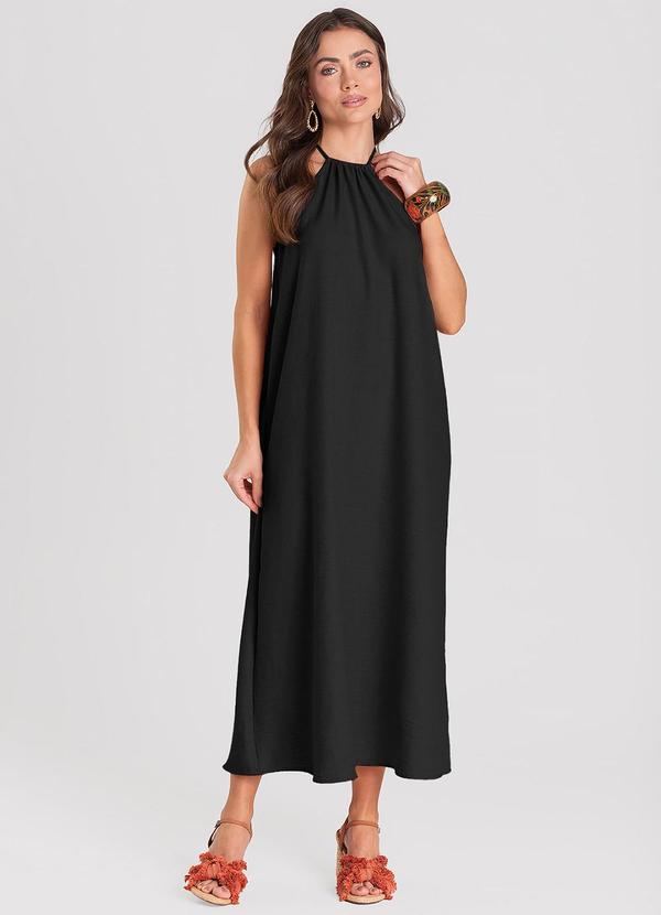 Dianna - Vestido Feminino Midi Preto