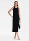 Endless - Vestido Feminino Midi Ribana Liso Azul - variação: Preto