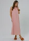 Dianna - Vestido Feminino Midi Preto - variação: Rosa