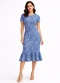 Select - Vestido Feminino Midi Slim em Suplex Preto - variação: Azul
