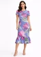 Select - Vestido Feminino Midi Slim em Suplex Preto - variação: Azul
