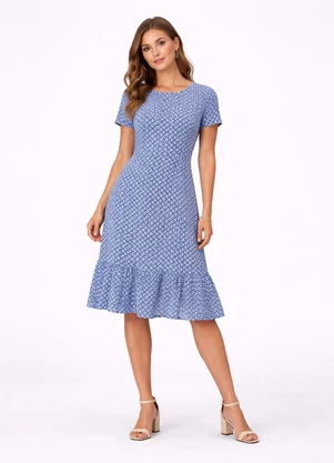 Select - Vestido Feminino Midi Slim em Suplex Cinza - SELECT