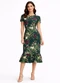 Select - Vestido Feminino Midi Slim em Suplex Preto - variação: Verde