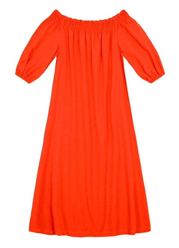 Essendi - Vestido Feminino Midi Texturizado Vermelho 4