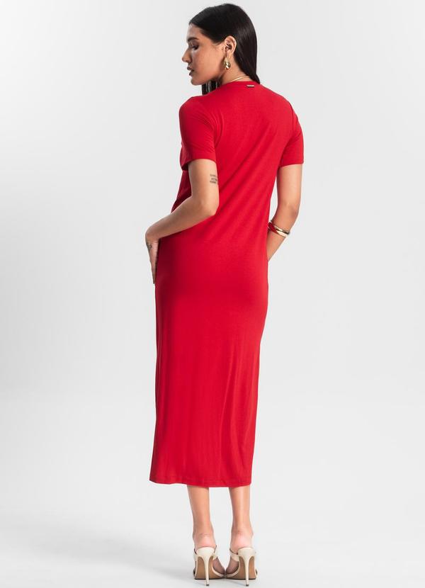 Rovitex - Vestido Feminino Molecotton Midi Vermelho 2