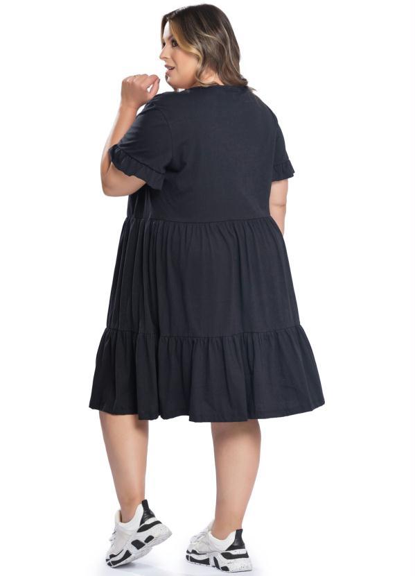 Miss Masy Plus - Vestido Feminino Plus Size Erika Preto 4
