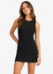 Minty - Vestido Feminino Ribana Canelada Justo Verde - variação: Preto