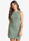 Minty - Vestido Feminino Ribana Canelada Justo Verde - variação: Verde