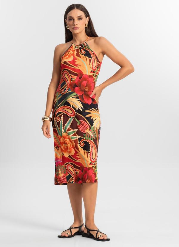 Select - Vestido Feminino Ribana Canelada Vermelho 3