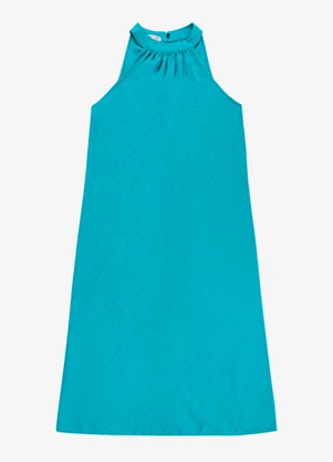 Endless - Vestido Feminino Super Midi Evasê Liso Azul - ENDLESS