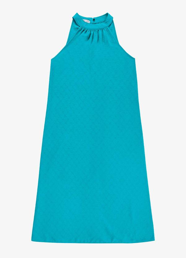 Endless - Vestido Feminino Super Midi Evasê Liso Azul