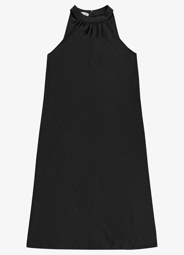 Endless - Vestido Feminino Super Midi Evasê Liso Preto