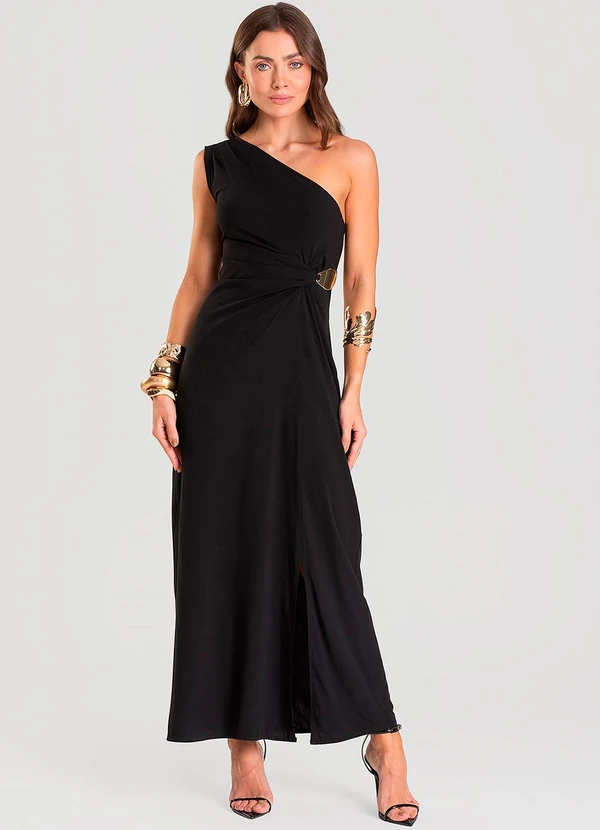 Dianna - Vestido Feminino Super Midi Preto