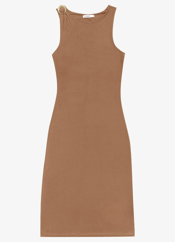 Endless - Vestido Feminino Super Midi Visco Marrom