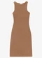 Endless - Vestido Feminino Super Midi Visco Marrom - variação: Marrom