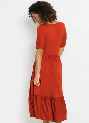 bonprix - Vestido Ferrugem em Malha de Viscose - BONPRIX
