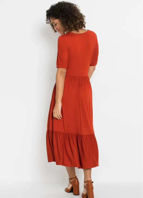 bonprix - Vestido Ferrugem em Malha de Viscose 4