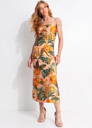 Farm - Vestido Flor Canto dos Pássaros Rosa - FARM