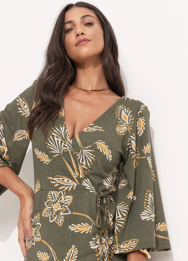 Quintess - Vestido Floral Abstrato em Malha de Viscose 2