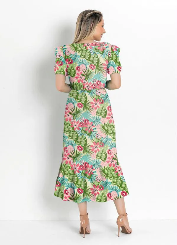 Rosalie - Vestido Floral AmareloDe Babado 2