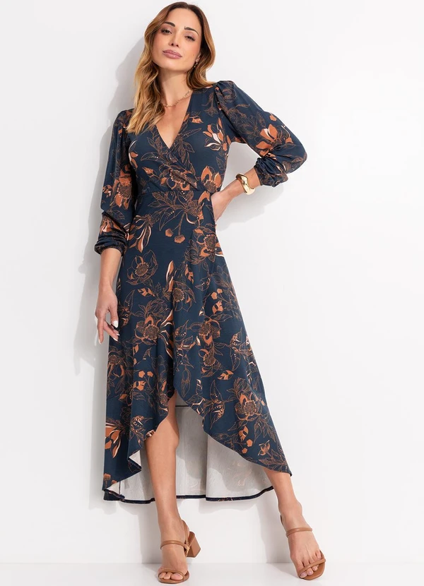 Quintess - Vestido Floral Artístico em Malha de Viscose 4