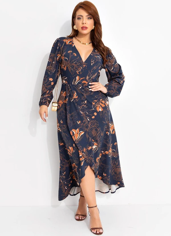 Quintess - Vestido Floral Artístico em Malha de Viscose 5